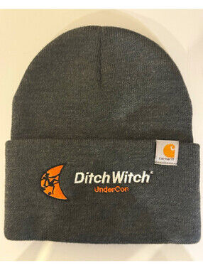 Carhartt Ditch Witch UnderCon Beanie Hat Black Workwear Embroidered 104597